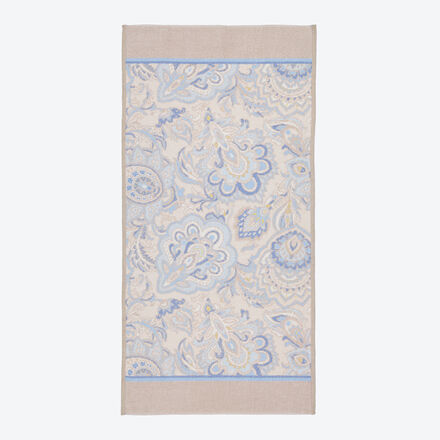 Chenille Handtuch Paisley, Beige, 50 x 100 cm