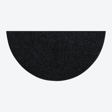 Fußmatte, 50 x 75 cm, halbrund, schwarz