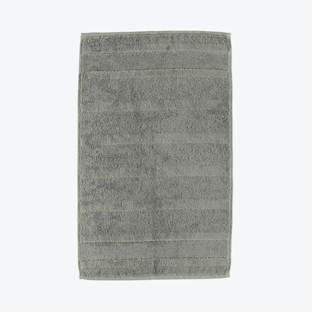 Handtuch mit Veloursstreifen Ton-in-Ton, 100 % Baumwolle, Frottier-Velours-Qualität, flauschig und weich, sehr saugfähig, 55/100 cm