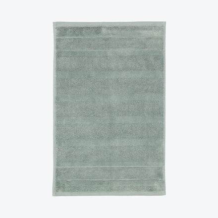 Handtuch mit Veloursstreifen Ton-in-Ton, 100 % Baumwolle, Frottier-Velours-Qualität, flauschig und weich, sehr saugfähig, 55/100 cm