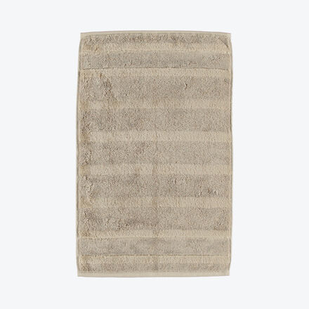 Handtuch mit Veloursstreifen Ton-in-Ton, 100 % Baumwolle, Frottier-Velours-Qualität, flauschig und weich, sehr saugfähig, 55/100 cm