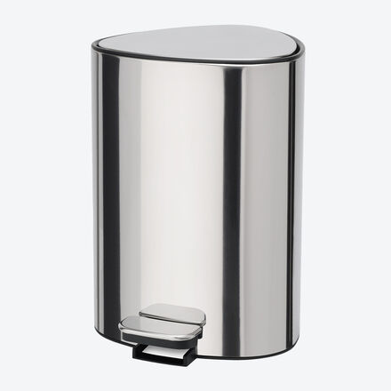 Abfalleimer, 22,5 x 30,8 cm (T/H), 5 Liter, Kunststoff, Edelstahl