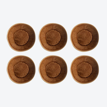 Geschirr Riviera, Dessertteller 21 cm, braun, 6 Stück