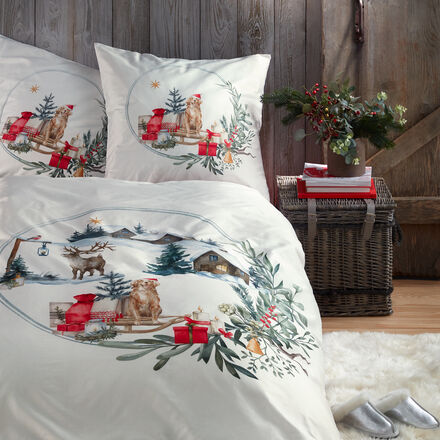 Produktbild fr 'Anschmiegsame Satin-Bettwsche fr die Weihnachtszeit'