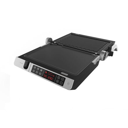 Produktbild fr 'Aufklappbarer Kontaktgrill mit integriertem Einstech-Temperaturfhler und Kerntemperaturen-Anzeige'