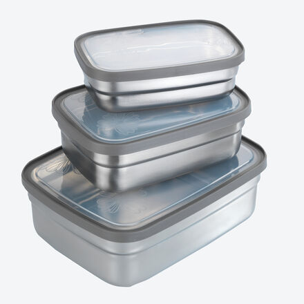 Produktbild fr 'Auslaufsichere Edelstahl-Lunchboxen zum Aufbewahren und Marinieren'