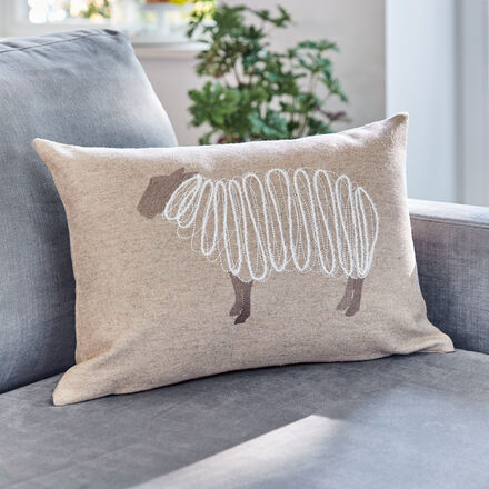 Produktbild fr 'Besticktes Dekokissen Schaf'