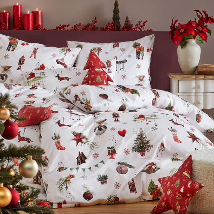 Produktbild fr 'Bio-zertifizierte Premium Weihnachts-Bettwsche, Bettbezug, Bettwsche-Set, Bio-Baumwolle'