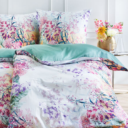 Produktbild fr 'Blumen-Bettwsche in langlebiger Mako-Satin-Qualitt'