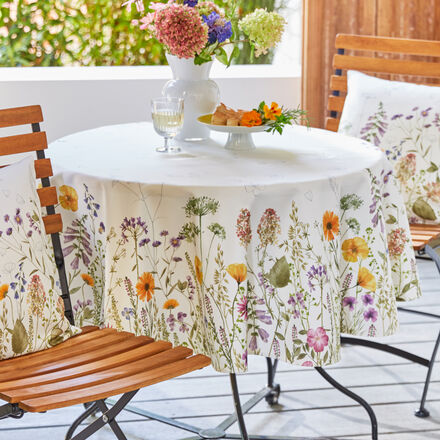 Produktbild fr 'Blumen-Tischdecke heit den Frhling willkommen, Tischwsche, Tischtuch'