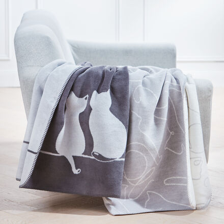 Produktbild f�r 'Caw� Wende-Wohndecke You & Me mit Katzenmotiv, ca. 150/200 cm'