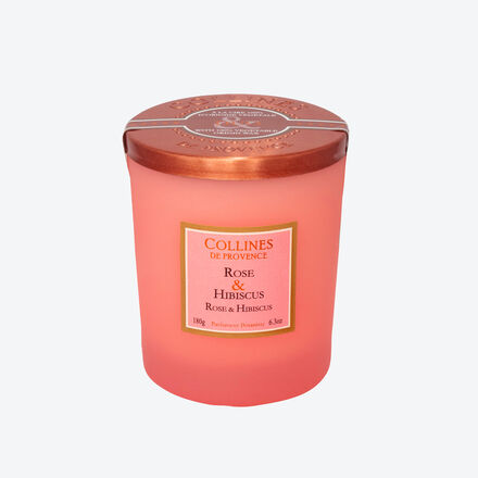 Produktbild f�r 'Collines de Provence Duftkerze Rose & Hibiskus aus der Provence'