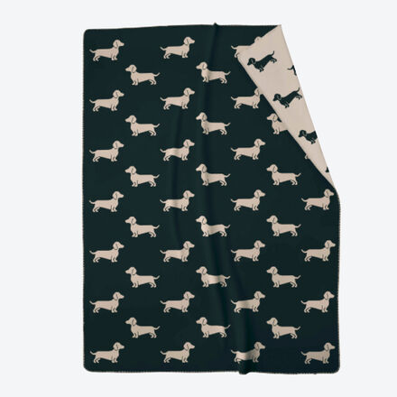 Produktbild f�r 'Dackel-Kuscheldecke aus softem Baumwollmix - 2 Farben'