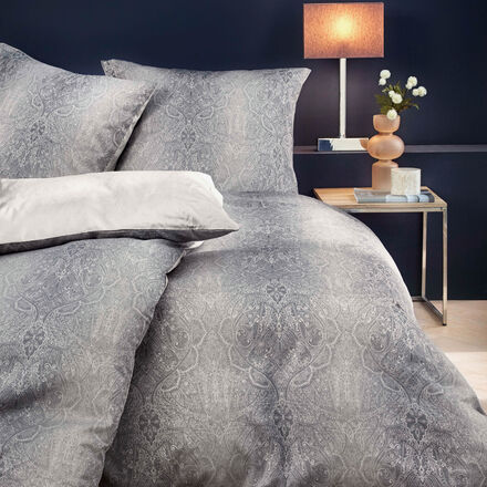 Produktbild fr 'Damast-Bettwsche - elegant eingewebtes Muster Dark Paisley, Premium-Qualitt Brokat-Damast, 100 % Baumwolle'
