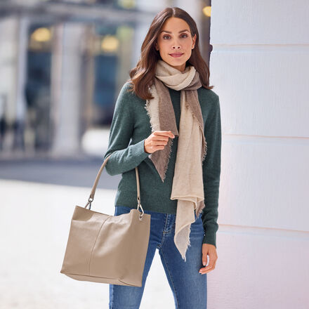 Produktbild fr 'Damen-Umhngetasche - Leder, 30/14/28 cm (B/T/H)'