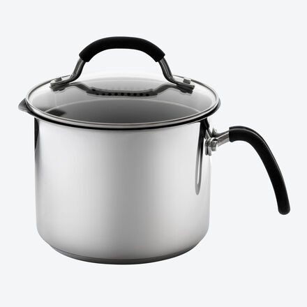 Produktbild fr 'Edelstahl-Kochtopf mit Abgiedeckel -  16 cm, 2,4 l Inhalt'