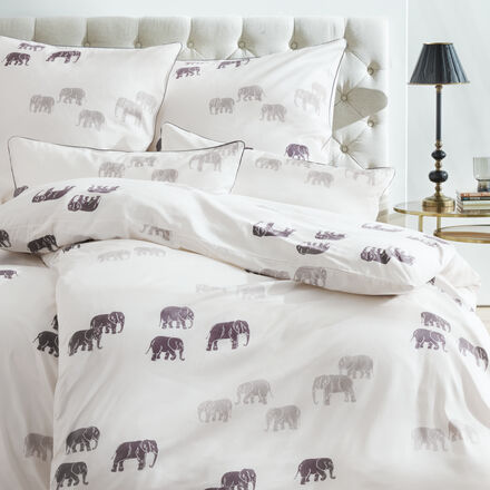 Produktbild fr 'Edle Satin-Bettwsche mit Elefanten-Design'