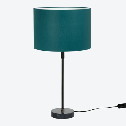 Produktbild fr 'Elegante Lambert Tischleuchte mit Marmorfu und farbigem Stoffschirm'