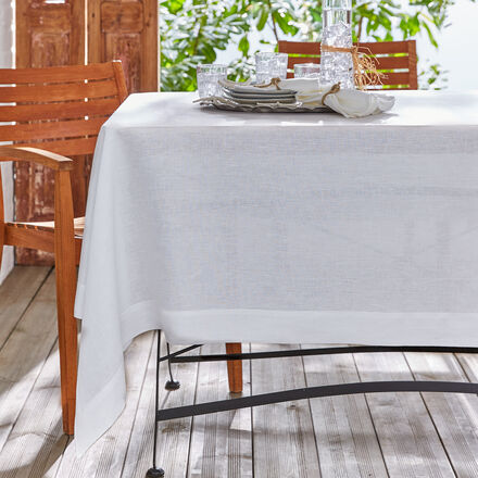 Produktbild fr 'Elegante Leinen-Tischdecke aus toskanischer Traditionsweberei in opulenten Gren'