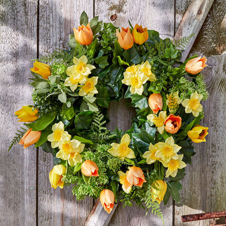 Produktbild fr 'Exklusiver Blumenkranz in frischem Gelb'
