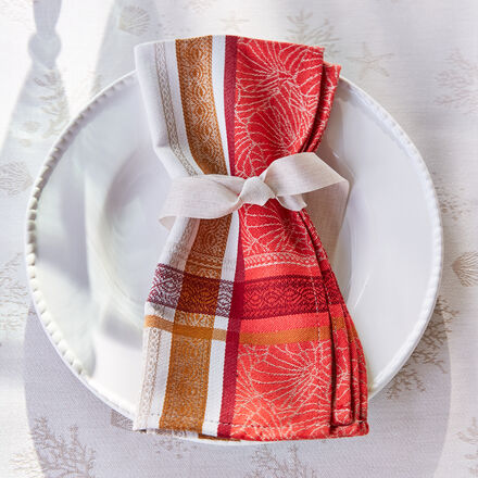 Produktbild fr 'Fantasievolle Jacquard-Servietten Ozean'