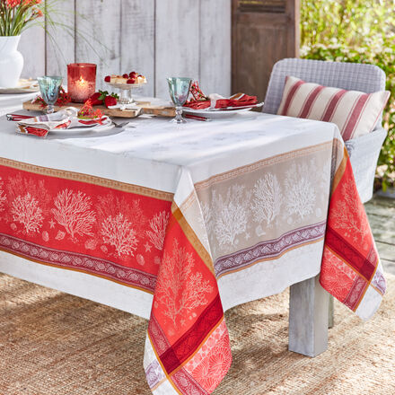 Produktbild fr 'Fantasievolle Jacquard-Tischdecke mit Fleckschutz'