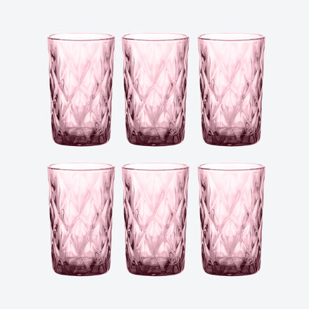 Produktbild fr 'Farbig funkelnde Wasserglser in Diamant-Optik'