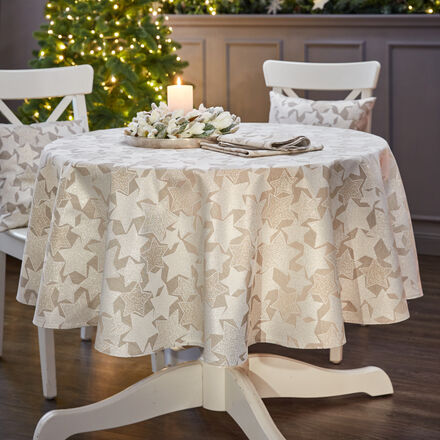 Produktbild f�r 'Festlich glitzernde Sternen-Tischdecke mit Fleckschutz'