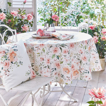 Produktbild fr 'Festliche Tischdecke mit farblich abgestimmtem Rosen-Arrangement'