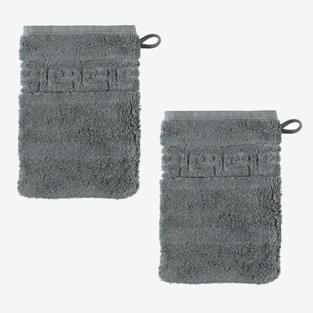 Produktbild fr 'Flauschige Handtuchserie mit feiner Mander-Bordre'