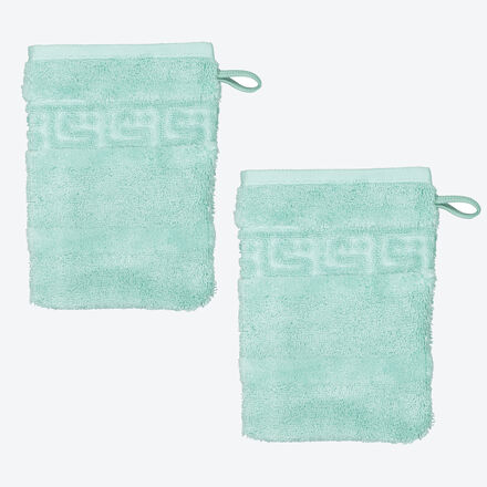 Produktbild fr 'Flauschige Handtuchserie mit feiner Mander-Bordre'