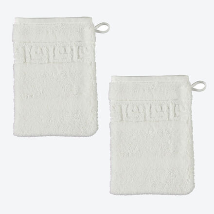 Produktbild fr 'Flauschige Handtuchserie mit feiner Mander-Bordre'