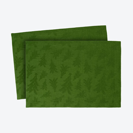 Produktbild fr 'Fleckgeschtzte, unifarbene Tischsets mit Tannenbaum-Motiv'