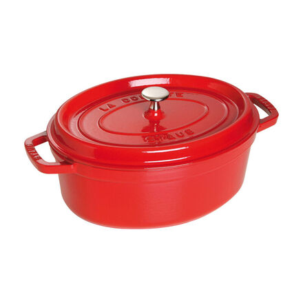 Produktbild fr 'Franzsische Staub Cocotte oval mit zustzlichem Gratis-Tierknauf'