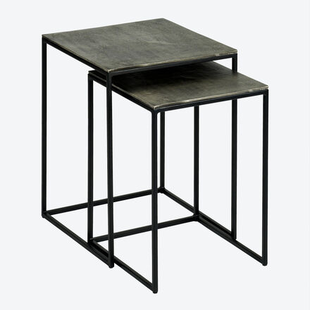 Produktbild fr 'Funktionales Lambert Beistelltisch-Set mit edlem Graphit-Finish, Wohnzimmertisch, Couchtisch, Beistelltisch'