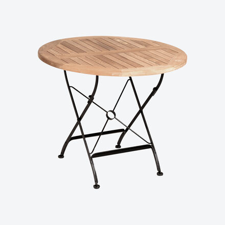 Produktbild f�r 'Garten-Klapptisch aus Teakholz &ndash; rund, � 90/74 cm hoch'