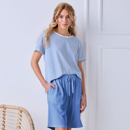 Produktbild fr 'Geringeltes Halbarm-Shirt mit skandinavischem Charme'
