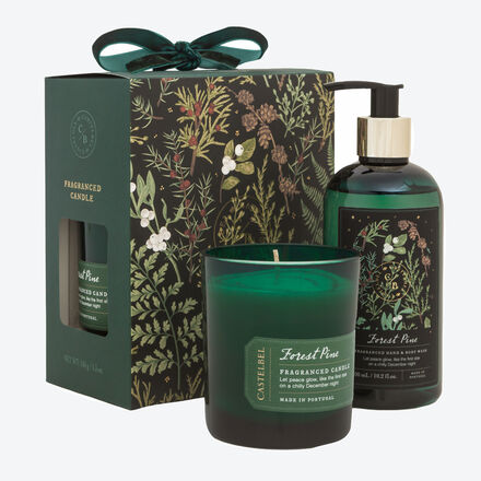 Produktbild fr 'Geschenkbox mit Kerze & Flssigseife Forest Pine - Kerze 150 g, Flssigseife 300 ml'