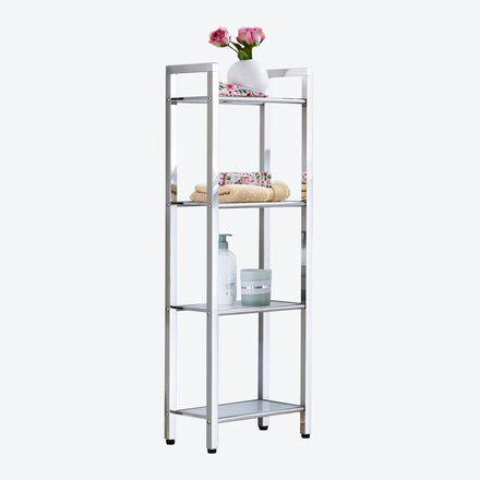 Produktbild fr 'Glasregal 4er schmal: Elegante Glasregale ergnzen jedes Wohn- und Badambiente'