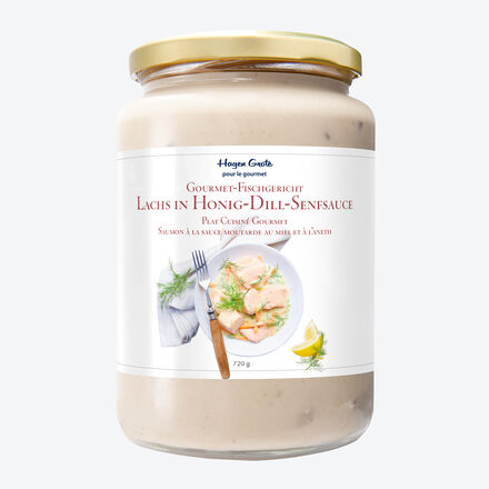 Produktbild fr 'Gourmet-Klassiker im Glas: Lachs in Honig-Dill-Senfsauce'