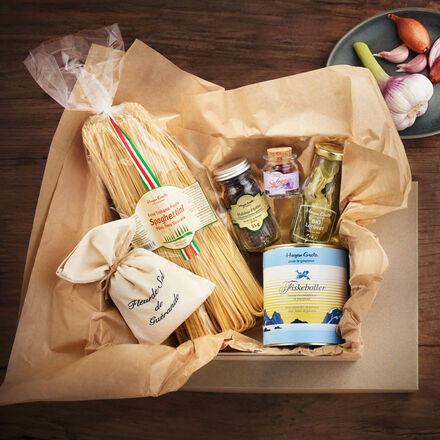 Produktbild fr 'Hagen Grote Kochbox: Fischklchen in Safransauce mit Spaghettini'