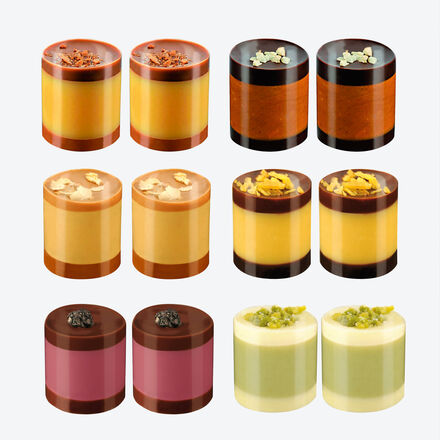 Produktbild fr 'Handgefertigte Schichtpralinen - 8 Sorten, 20 Stck, 300 g'
