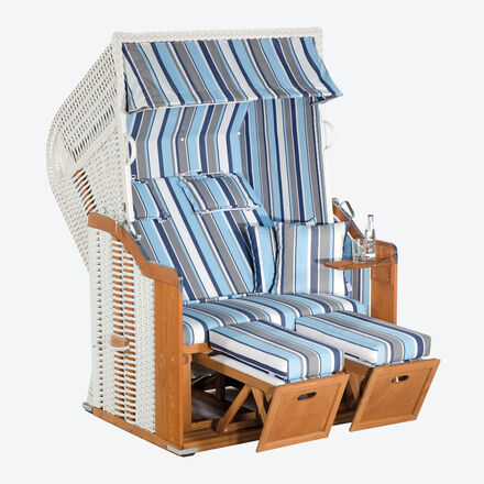 Produktbild f�r 'Im Ostseestrandkorb die Seele baumeln lassen - Wei�/Blau-Wei� gestreift'