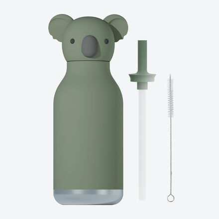 Produktbild fr 'Isolierte Kindertrinkflasche Koala mit Strohhalm, 460 ml'