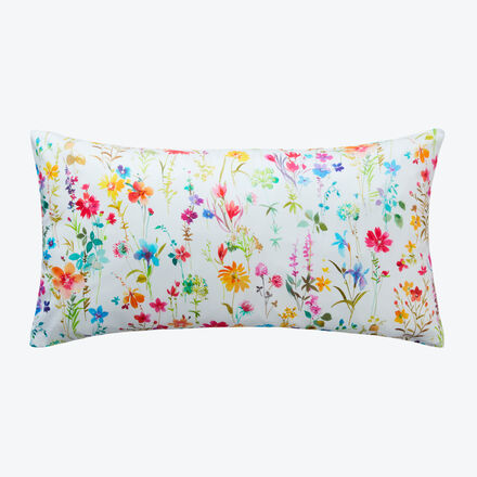 Produktbild f�r 'Janine Blumen-Kissenbezug Flower allover - 100 % Mako-Baumwolle, Blumenmotiv Multicolor, 40/80 cm'