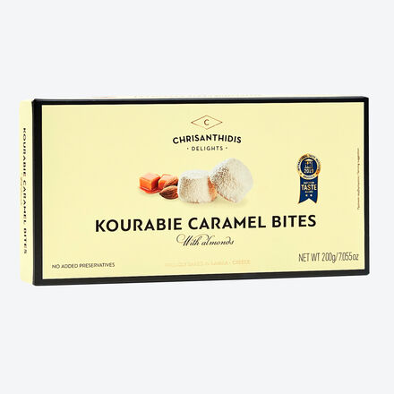 Produktbild fr 'Karamell-Kourabiedes: Kstliches griechisches Mandelgebck in zwei feinen Sorten'