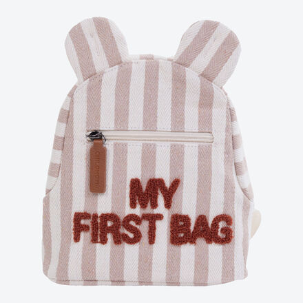 Produktbild f�r 'Kinderrucksack  My First Bag  &ndash; nude-wei� gestreift'