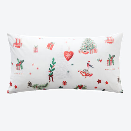 Produktbild fr 'Kissenbezug 40/80 cm zur Flanell-Bettwsche Christmas Tree - 100 % Baumwolle'