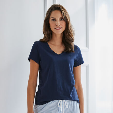 Produktbild fr 'Klassisches Schlaf-Shirt aus weichem Baumwoll-Jersey'