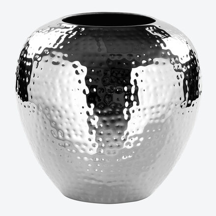 Produktbild fr 'Kunstvoll gehmmerte Vase in konvexer Form'
